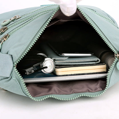 Stylish Multi-Layer Nylon Shoulder Bag for Women
