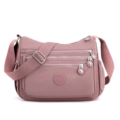 Stylish Multi-Layer Nylon Shoulder Bag for Women