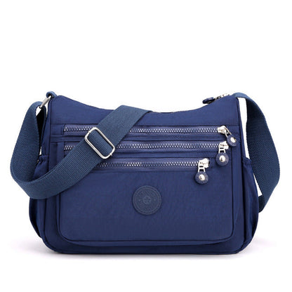 Stylish Multi-Layer Nylon Shoulder Bag for Women