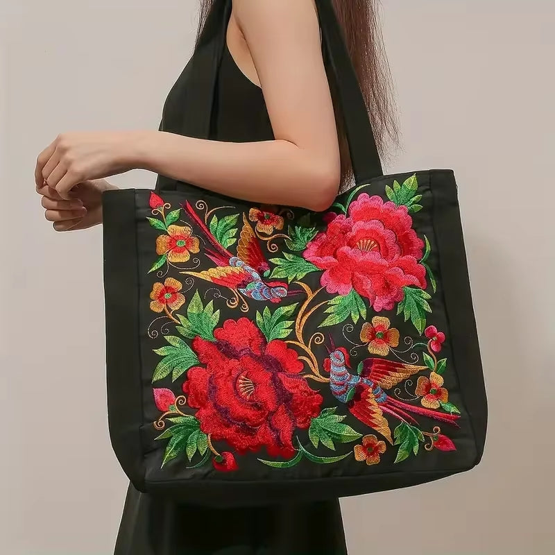 Bohemian-Inspired Canvas Tote Bag