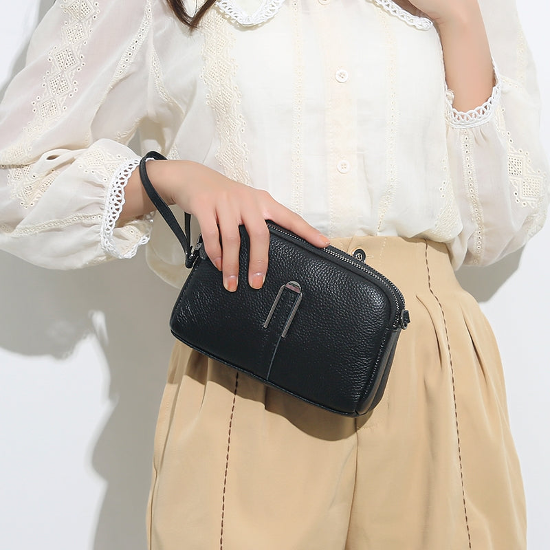 Authentic Leather Women's Clutch and Shoulder Bag