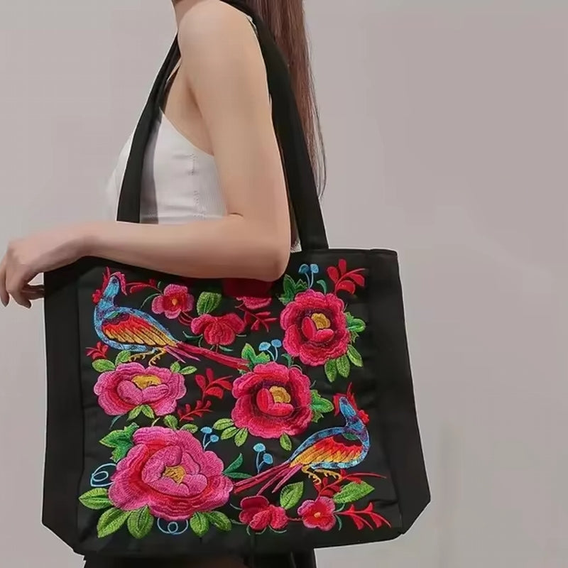 Bohemian-Inspired Canvas Tote Bag
