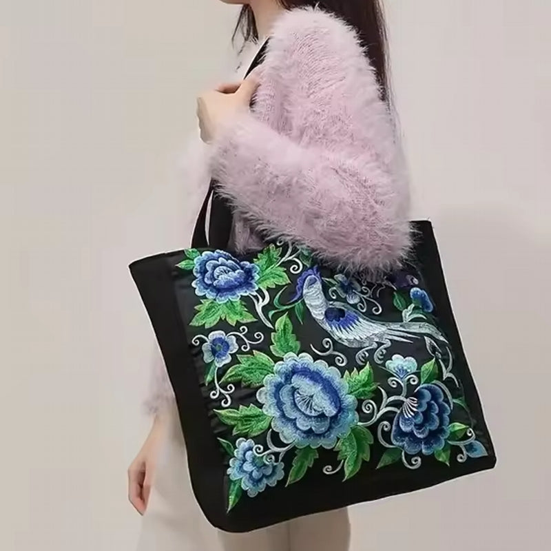 Bohemian-Inspired Canvas Tote Bag