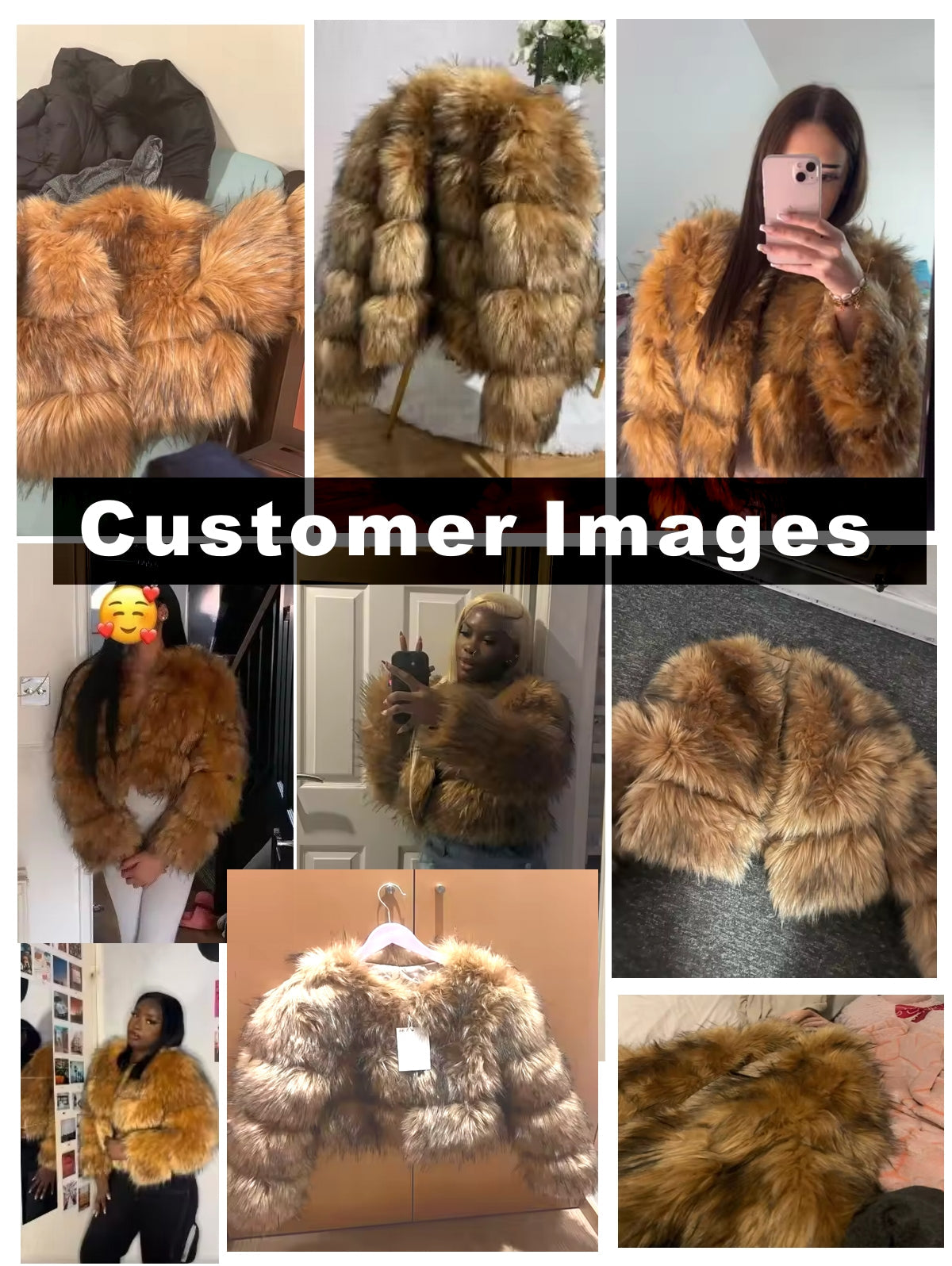 Women Faux Fur Coat Jacket Winter Warm Thick Fox Raccoon