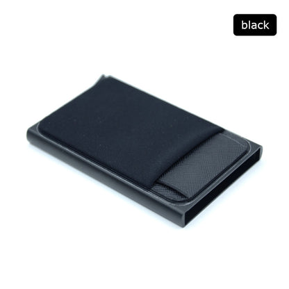 Sleek Aluminum Wallet with Stretchy Back Pocket