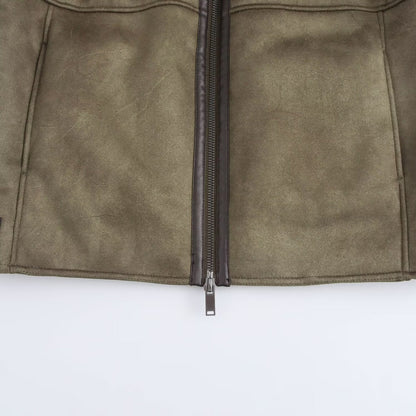 Women Zip Padded Plush Jacket Women Outerwear Winter Coat