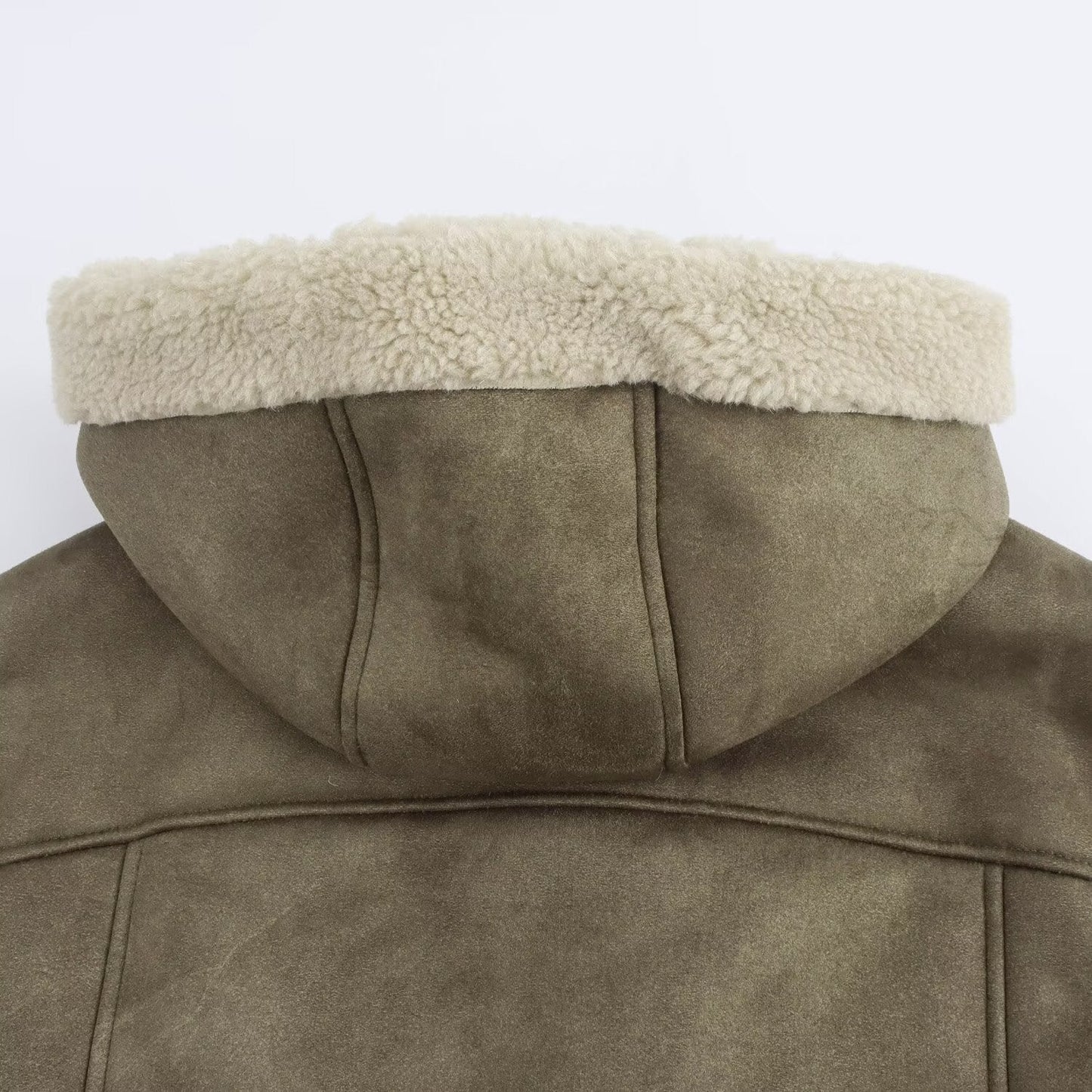 Women Zip Padded Plush Jacket Women Outerwear Winter Coat